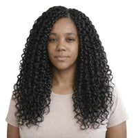 3 Pack Deep Wavy Twist Crochet Hair Synthetic Afro Curly Hair Crochet Braids