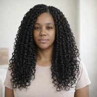 3 Pack Deep Wavy Twist Crochet Hair Synthetic Afro Curly Hair Crochet Braids