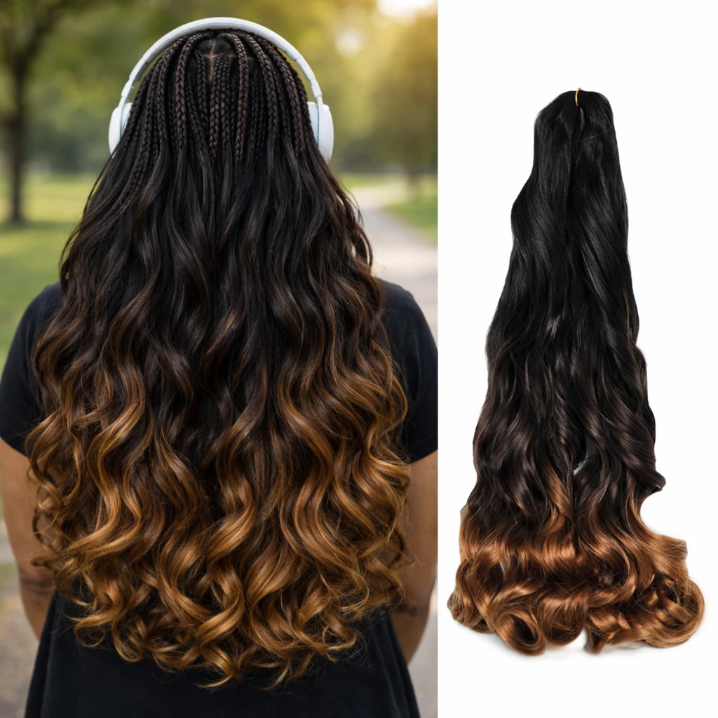 French Curls Braiding Hair Extensions Synthetic Spanish Curl Hair Loose Wave Spiral Curl Braids High Temperature For Black Women