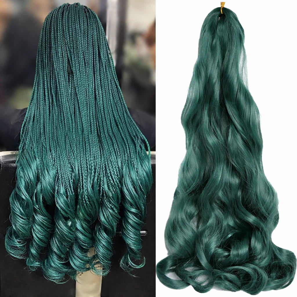 French Curls Braiding Hair Extensions Synthetic Spanish Curl Hair Loose Wave Spiral Curl Braids High Temperature For Black Women