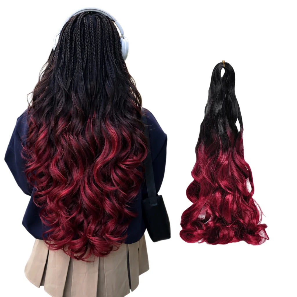 French Curls Braiding Hair Extensions Synthetic Spanish Curl Hair Loose Wave Spiral Curl Braids High Temperature For Black Women