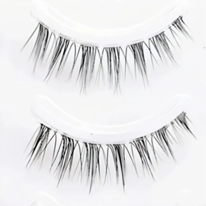 20 Pairs Natural False Eyelashes – Thin Band Handmade Short Wispy Lashes for Daily Makeup & Cosplay