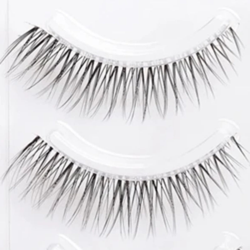4pairs Natural False Eyelashes Thin Band Hand Made Short Lighter Eyelash Cosplay Korean Fashion Wispy Extension Makeup Tools