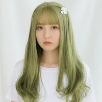 Heat-Resistant Pink Cosplay Wig with Bangs – 24" Long Straight Anime Wig | Soft Matte Fiber, Natural Look for Women