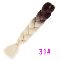 Ombre Synthetic Braiding Hair Extensions Jumbo Braids For Women Braids 24'' 100g Two Tone Ombre Color Pink Black Blue Wholesale