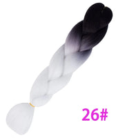 Ombre Synthetic Braiding Hair Extensions Jumbo Braids For Women Braids 24'' 100g Two Tone Ombre Color Pink Black Blue Wholesale