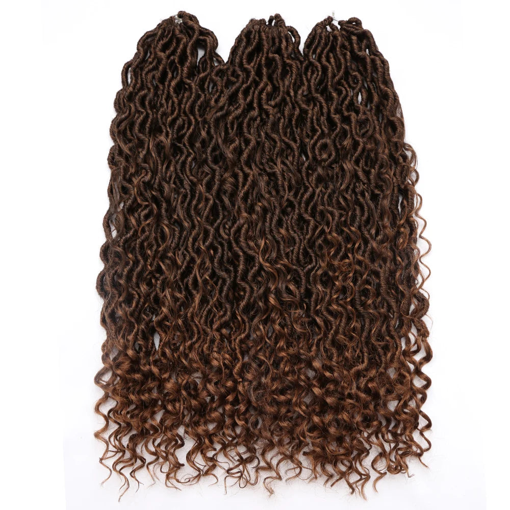 River Locs Crochet Hair Extensions – Curly Faux Locs Braids for Boho / Hippie Style