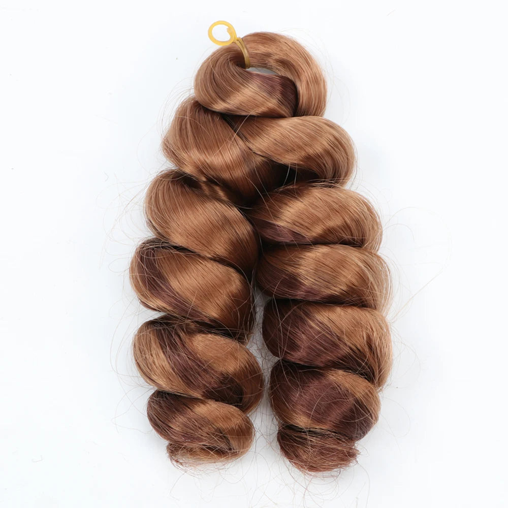 Boho Box Braids Crochet Hair Bob – Black Loose French Curl Synthetic Braids for Women