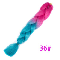 Ombre Synthetic Braiding Hair Extensions Jumbo Braids For Women Braids 24'' 100g Two Tone Ombre Color Pink Black Blue Wholesale