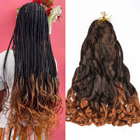Loose Wave French Curl Braiding Hair – Ombre Pre-Stretched Crochet Hair Extensions for Black Women
