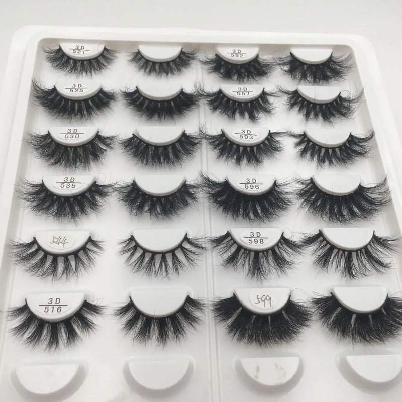 RED SIREN5/10/30/50 Fluffy Mink Eyelashes Wholesale Lashes with Box Soft Volume Natural Eyelasehs Makeup 3d Mink Lashes In Bulk