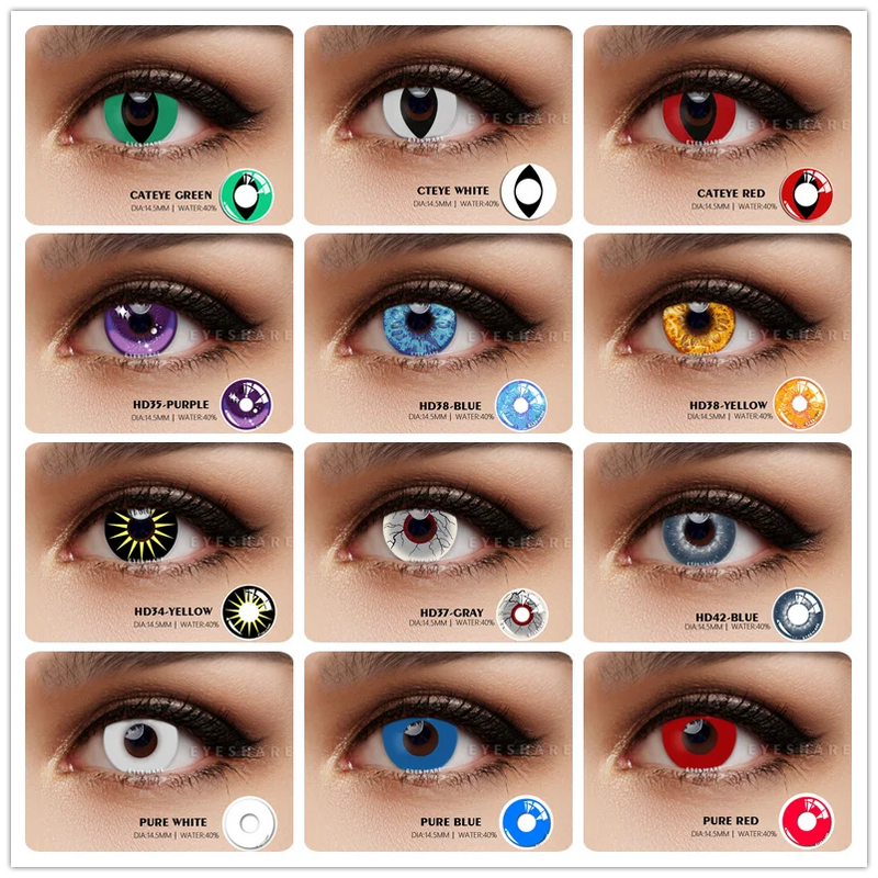 EYESHARE Cosplay Color Contact Lenses Halloween Beauty Contact Lenses