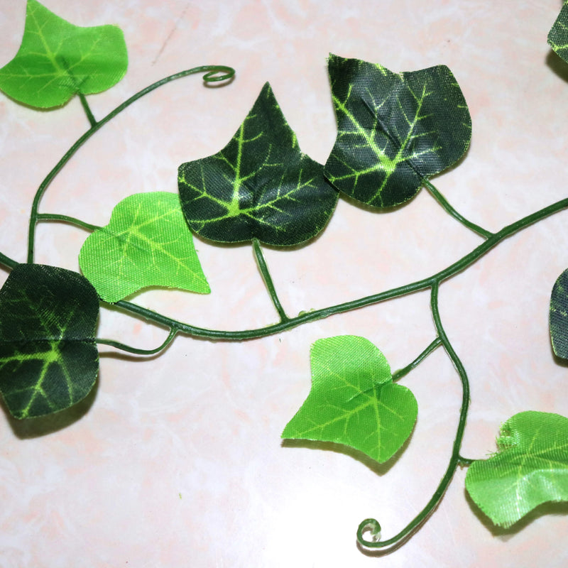 100pcs Leaf 1 piece 2.4M Home Decor Artificial Ivy Leaf Garland Plants Vine Fake Foliage Flowers Creeper Green Ivy Wreath