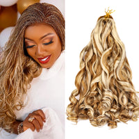 Loose Wave French Curl Braiding Hair – Ombre Pre-Stretched Crochet Hair Extensions for Black Women