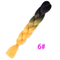 Ombre Synthetic Braiding Hair Extensions Jumbo Braids For Women Braids 24'' 100g Two Tone Ombre Color Pink Black Blue Wholesale