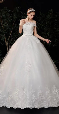 Wedding Dress 2023 New Luxury Full Sleeve Sexy V-neck Bride Dress With Train Ball Gown Princess Classic Wedding Gowns