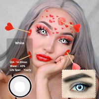 1 Pair Halloween Color Contact Lenses Manson Series Contact Lenses Cosplay Colored Contact Lens for Big Eyes Color Contacts