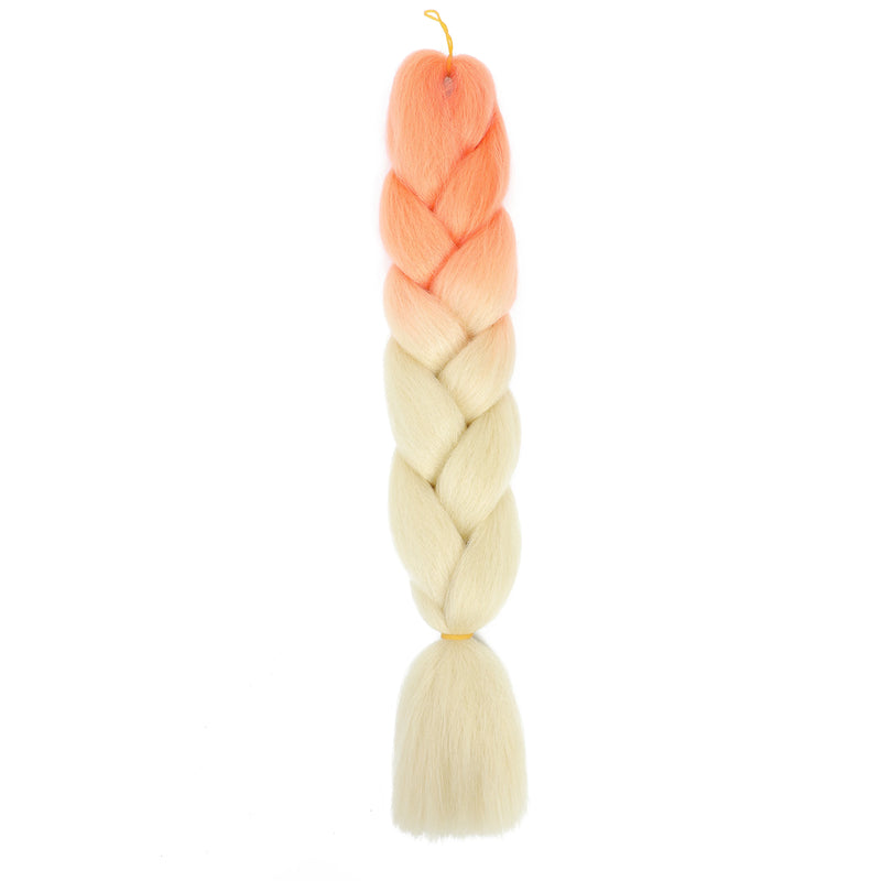 Jumbo Braiding Hair 24inch 100g 2Tone Synthetic Hair Extension Soft Light Yaki High Quality Material Ombre Crochet Braiding Hair