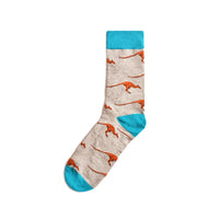 Funky Crazy Men Cotton Happy Socks Koala Flamingo Kangaroo Crocodile Salmon Harajuku Dress Brand Designer Novelty Gift Hip Hop
