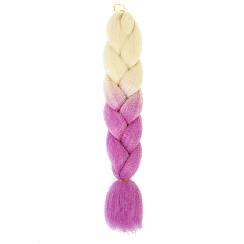 Jumbo Braiding Hair 24inch 100g 2Tone Synthetic Hair Extension Soft Light Yaki High Quality Material Ombre Crochet Braiding Hair