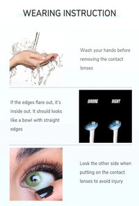 Natural Color Lens Eyes 2pcs Yearly Prescription Myopia Round Soft Contact Lenses
