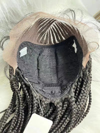 Jennifer Factory Braided Scalp Double Drawn Raw Indian Cuticle Aligned Hair 13X6 Lace Frontal Braid Wig