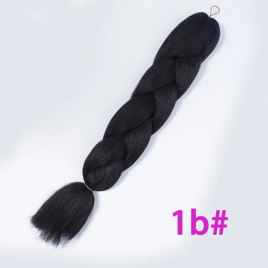 Ombre Synthetic Braiding Hair Extensions Jumbo Braids For Women Braids 24'' 100g Two Tone Ombre Color Pink Black Blue Wholesale