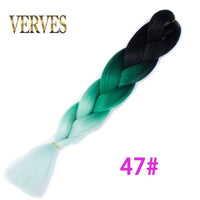 Ombre Synthetic Braiding Hair Extensions Jumbo Braids For Women Braids 24'' 100g Two Tone Ombre Color Pink Black Blue Wholesale