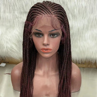 Jennifer Factory Braided Scalp Double Drawn Raw Indian Cuticle Aligned Hair 13X6 Lace Frontal Braid Wig