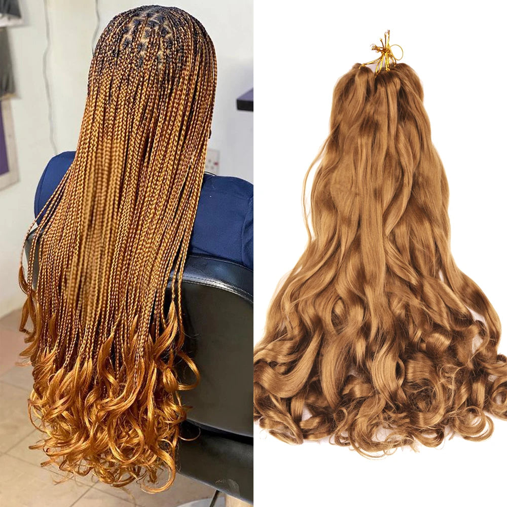 Loose Wave French Curl Braiding Hair – Ombre Pre-Stretched Crochet Hair Extensions for Black Women