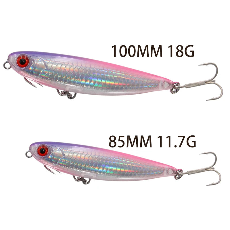 TacklePRO PE12 Topwater Vobler 2022 Fishing Lure wobbler big Minnow 85mm 11.7g Pencil Bait Decoys for Crankbait leure vatalion