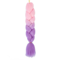 Jumbo Braiding Hair 24inch 100g 2Tone Synthetic Hair Extension Soft Light Yaki High Quality Material Ombre Crochet Braiding Hair