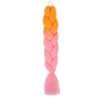 Jumbo Braiding Hair 24inch 100g 2Tone Synthetic Hair Extension Soft Light Yaki High Quality Material Ombre Crochet Braiding Hair