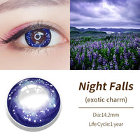 EYEWISH-2pcs/pair Lenses 10 Tone Colored Lenses for Eyes Colorful Contact Lenses Comestic Eye Color Lens Yearly Use for Myopia