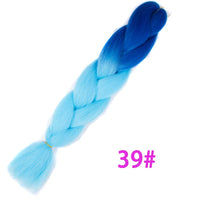 Ombre Synthetic Braiding Hair Extensions Jumbo Braids For Women Braids 24'' 100g Two Tone Ombre Color Pink Black Blue Wholesale
