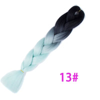 Ombre Synthetic Braiding Hair Extensions Jumbo Braids For Women Braids 24'' 100g Two Tone Ombre Color Pink Black Blue Wholesale