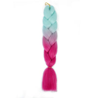 Jumbo Braiding Hair 24inch 100g 2Tone Synthetic Hair Extension Soft Light Yaki High Quality Material Ombre Crochet Braiding Hair