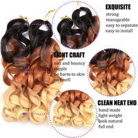 Loose Wave French Curl Braiding Hair – Ombre Pre-Stretched Crochet Hair Extensions for Black Women