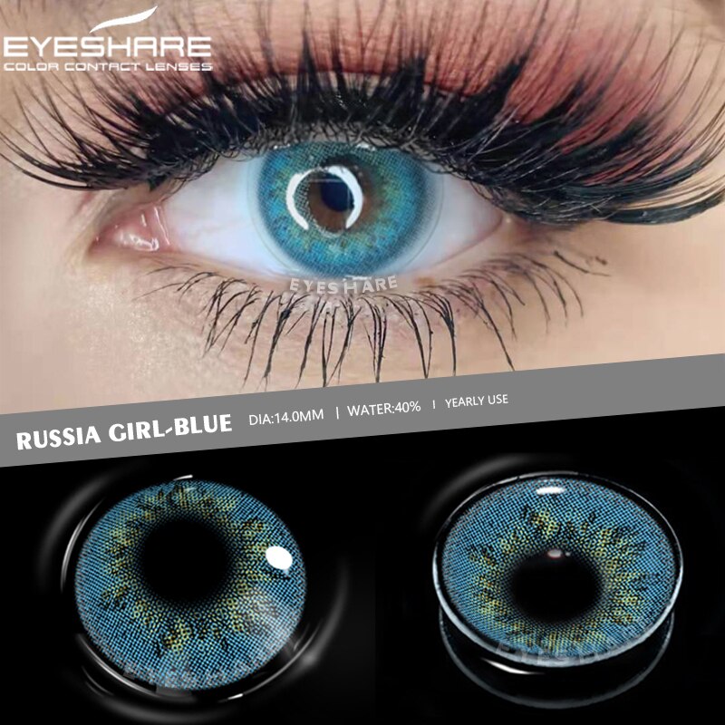 EYESHARE Eye Contacts 1pair YUCCA Series Gray Color Lenses Colored Contact Lens Beauty Eyes Cosmetic Eyecontact Contactlen