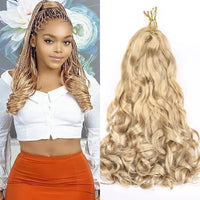 Loose Wave French Curl Braiding Hair – Ombre Pre-Stretched Crochet Hair Extensions for Black Women