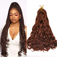 Loose Wave French Curl Braiding Hair – Ombre Pre-Stretched Crochet Hair Extensions for Black Women