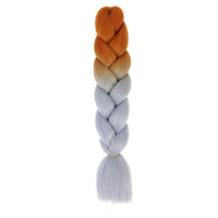 Jumbo Braiding Hair 24inch 100g 2Tone Synthetic Hair Extension Soft Light Yaki High Quality Material Ombre Crochet Braiding Hair