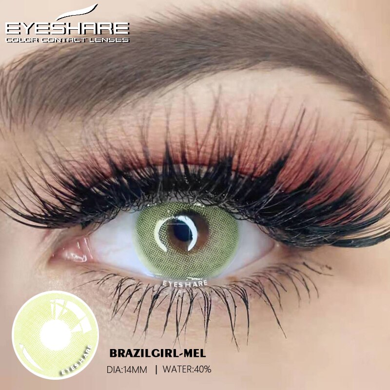 EYESHARE 2pcs Natural Color Contact Lenses for Eyes Colored Lenses Eye Pupils Beauty Makeup Color Cosmetics Eyes Contact Lens