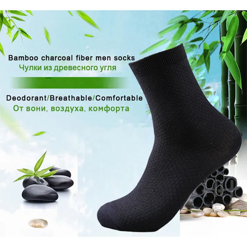 10 Pairs/Lot Men's Bamboo Fiber Socks