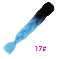 Ombre Synthetic Braiding Hair Extensions Jumbo Braids For Women Braids 24'' 100g Two Tone Ombre Color Pink Black Blue Wholesale