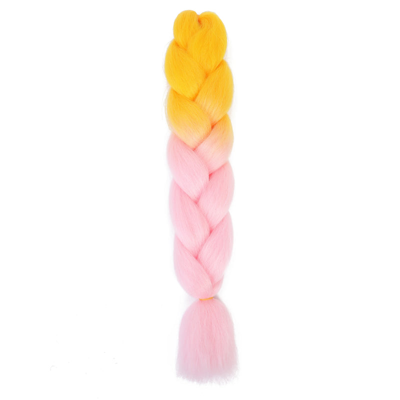 Jumbo Braiding Hair 24inch 100g 2Tone Synthetic Hair Extension Soft Light Yaki High Quality Material Ombre Crochet Braiding Hair