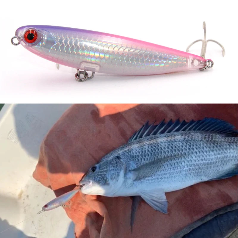 TacklePRO PE12 Topwater Vobler 2022 Fishing Lure wobbler big Minnow 85mm 11.7g Pencil Bait Decoys for Crankbait leure vatalion