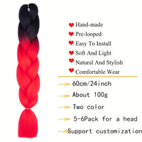 Jumbo Braiding Hair 24inch 100g 2Tone Synthetic Hair Extension Soft Light Yaki High Quality Material Ombre Crochet Braiding Hair