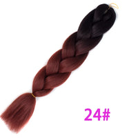 Ombre Synthetic Braiding Hair Extensions Jumbo Braids For Women Braids 24'' 100g Two Tone Ombre Color Pink Black Blue Wholesale