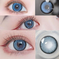 UYAAI 2Pcs Colored Lenses 1 Pair Natural Eye Color Lens Contact Lenses For Eyes Contacts Yearly Color Contact Lenses Blue